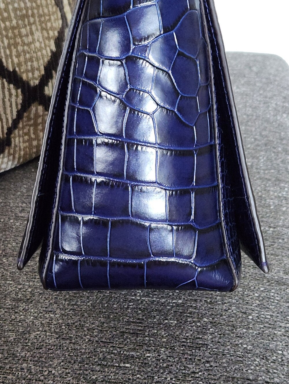 💙VERY HTF Polo Ralph Lauren💙 - Royal Blue Large Sloane Satchel Bag - Picture 10 of 16